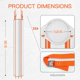 20 Ft Construction Trash Chute with Circular Top Steel Ring and 4 Adjustable Handles, Heavy Duty Construction Chute, Construction Debris Chute for Removal of Construction Waste