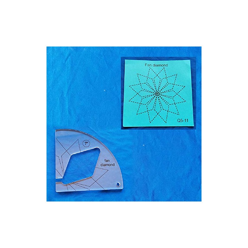 Free Motion Quilting Ruler Quilting Template Fan Diamond Template for