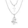 JPJZY BRBAM Men's Double Layered Cross Necklace Hip-hop Style Cross