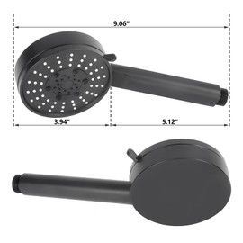 High Pressure Handheld Shower Head with 57 Inch Hose Replacement for Bathroom Motor Home Boat Travel Trailer Camper 5 Settings Water Saving Showerhead with Adjustable Angle Bracket