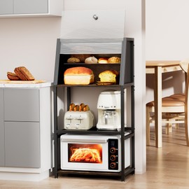 Kerisgo 2025 Baker's Rack,2 in 1 Bread Box for Kitchen Organizers and Storage,38.6'' Standing Bread Boxes