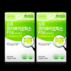 One day well-being Haru Wellbeing Super Prebiotics FOS Fructooligosaccharide Zinc 5 g 30 packets, 1 unit / 하루웰빙 슈퍼 프리바이오틱스 FOS 프락토올리고당 아연 5 g 30포, 1개