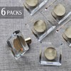 JEREVER 6 Pack Glass Crystal Knobs Brass Drawer Pull Cabinet