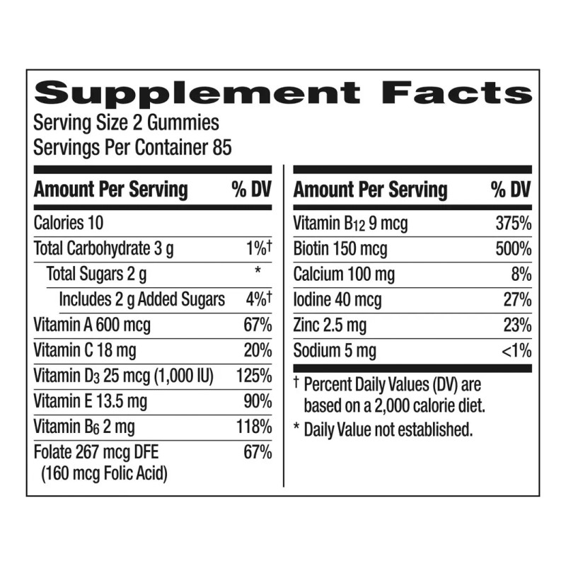 Centrum Mujer Gomitas Multivitamínicas 170 Pzas Vitaminas Esenciales Salud Energía