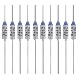 ALLECIN 10PCS 77 Degrees Celsius Thermal Fuse 10A 250V AEC77E Temperature Fuses Cutoffs 10Amp 250Volt 77℃ Fusible