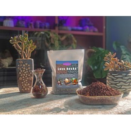 Lava Rocks for Plants, 2lbs Volcanic Stones Gravel Horticultural Drainage Potting Soil for Indoor Outdoor Plants, Succulents, Bonsai, Cactus, Vase Fillers, Top Dressing (2LBS, RED, 1)