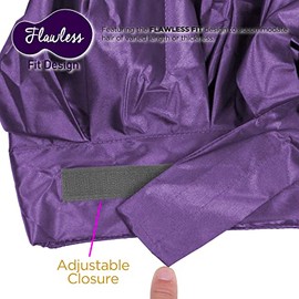 Donna Gorro Acolchado Satén Suave Trenzas Twists Rastas Coletas Unidad Banda Elástica Morado
