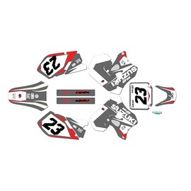 Kalair GFX Graphics Kit for Suzuki RM 125 (1996-1998) Instinct Series Red 09 Mil - Dirt bike Custom Racing Graphics Decals Stickers Kit, no-plastics