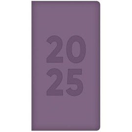 2025 Week To View Slim Diary And Fashion Diary - Girls Ladies Ribbon (Embossed Pu Elastic Brown)