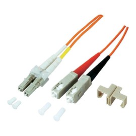 EFB-Elektronik Beige LC-SC 50/125µ 10 m LC SC OM4 Fibre Optic Cable 10 m – fiber optic cable, LC/SC, Purple, Pink