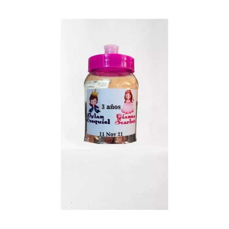 generico Cilindro,dulcero,bule 500ml Chupon 40 Piezas Personalizadas