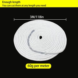 HYRYC Lead Tape Curtains Heavy Approx. 3 m Curtain Weight Curtain Permanent Tape Smooth Hanging Perfect Pleats for Curtains Fabrics Mosquito Net 60 g/m (60 g x 3 m)