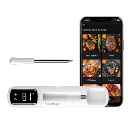 Wireless Meat Thermometer with 1000FT, Bluetooth 5.4 Digital Meat Thermometer with 60min Offline Data Storage, Clear LED Display, Smart Food Meat Probe for BBQ, Grill, Rotisserie, Waterproof