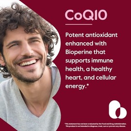 Coenzyme CoQ10 600mg with Bioperine (60 Vegetarian Capsules) Naturally Fermented by Bestvite