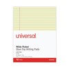 Universal 22000 Glue Top Writing Pads, Legal Rule, Letter, Canary,