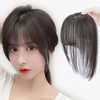 3D Hairpiece Synthetic See-Through Bangs Front Wig Front Bangs Wig Dark Brown