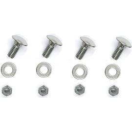 Set of 4 Carriage Bolts Nuts for fits 784-5581A 784-5581A-0637 Shave Plate Scraper Bar (5/16-18)-5/8"