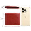 VISOUL Men's Leather Wallet with ID Window, RFID Protection, Genuine