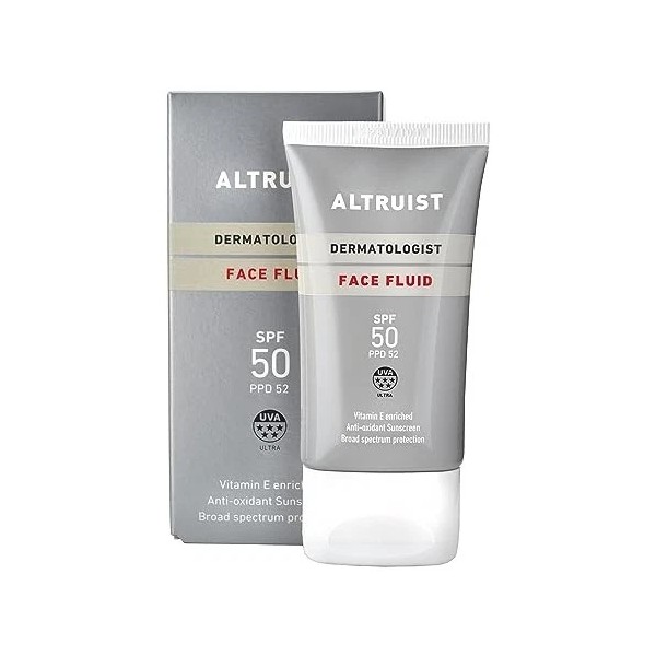 Altruist SPF50 Light Face Fluid Sunscreen 50ml Broad Spectrum Protection