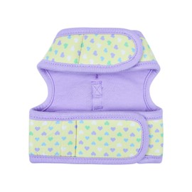 Pinkaholic New York Mabel Jacket Dog Harness Heart Pattern Fashionable Cute Spring Summer Harness for Small Dogs, Violet, Large