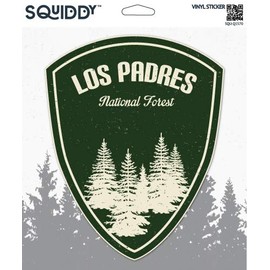 Squiddy Los Padres National Forest Green - Vinyl Sticker Decal for Phone, Laptop, Water Bottle (3" high)