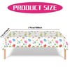 Easter Table Cloth, 137x274cm Rectangular Plastic Waterproof white Easter Eggs