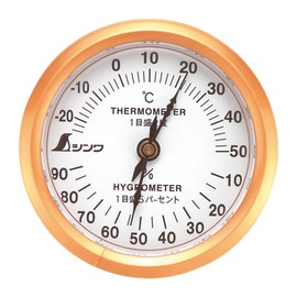 Shinwa 72669 Thermo-Hygrometer U-3 Round 2.6 inches (6.5 cm)