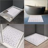 Lurowo Shower Mat Non-Slip Bath Mat Loofah Bathroom Rug with