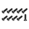 METALLIXITY Flat Head Machine Screws (M2 x 7mm) 150pcs, Carbon