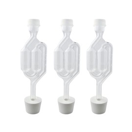 Fastrack Airlocks para fermentación | Esclusa de aire de burbujas para hacer vino y cerveza, esclusa de aire en forma de S sin BPA utilizada para elaborar vino, cerveza, encurtidos y más, juego de 3