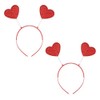 Soochat Heart Headband Red Heart Headband Love-shaped Head Boppers for