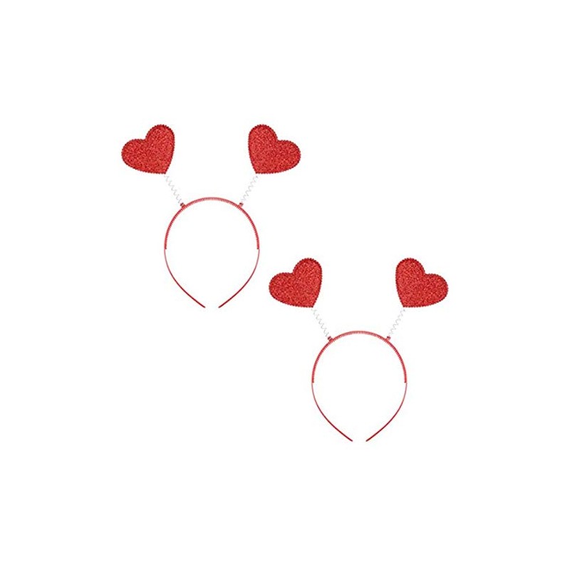 Soochat Heart Headband Red Heart Headband Love-shaped Head Boppers for