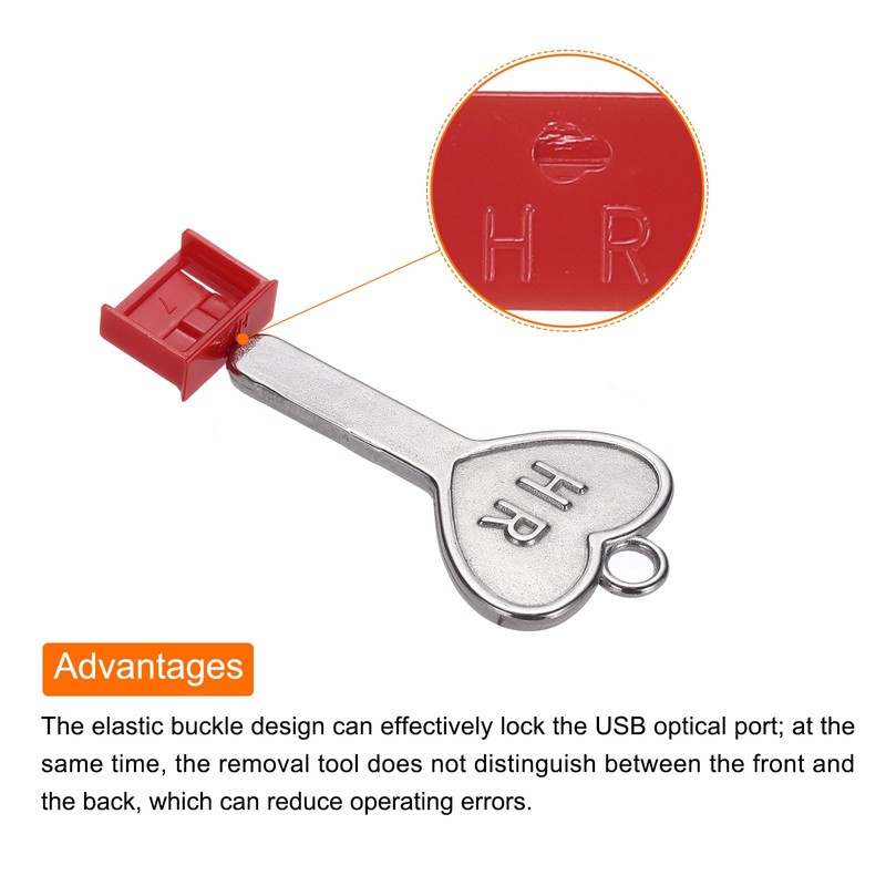MECCANIXITY 15 Port Blocker Locking USB Port/Dust PC Blocker with