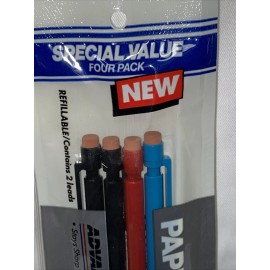PAPERMATE (4) VINTAGE 1985 GILLETTE PAPER MATE ADVANCER PENCIL 0.7 MM FINE POINT 3 COLORS