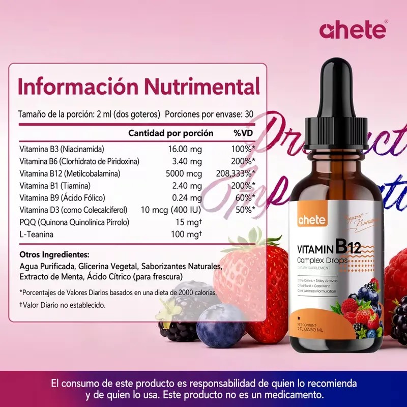 Ahete Vitamina B12 Complejo Gotas