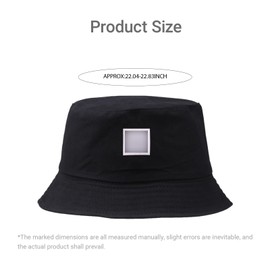 MUNKST 2 PCS Fishing Hats Bucket Unisex Sun Cotton Bucket Foldable Fishing Leisure Outdoor Smiling Face Hat Summer Hat Autumn Camping Travel Hiking Black