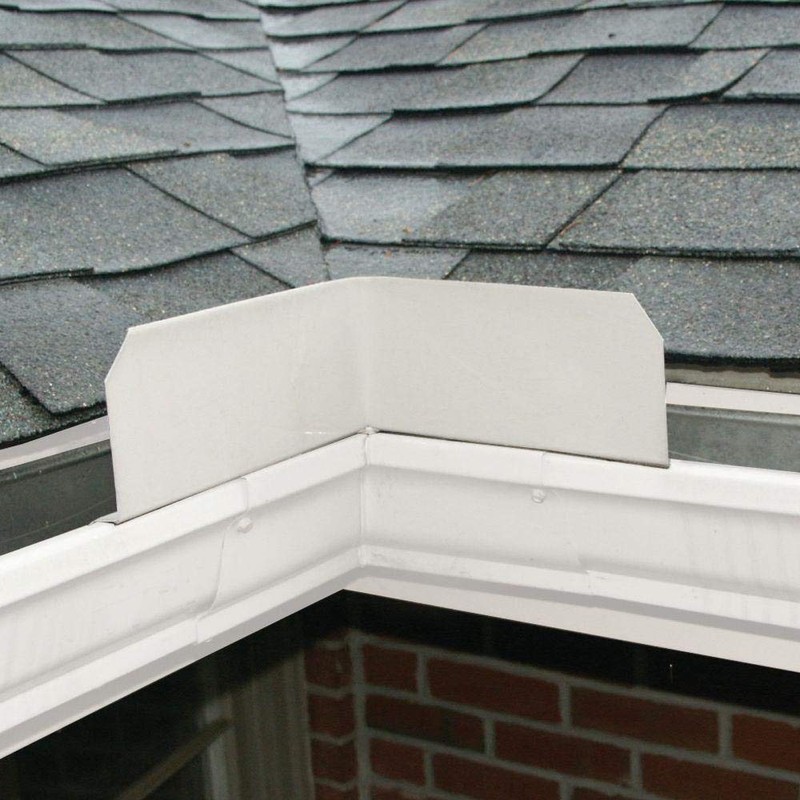 WholesalePlumbing Supply 3-Pack Aluminum Roof Valley Splash Shield Gutter Guard,