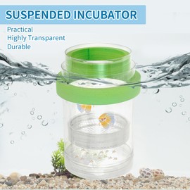 CAPASTEC Suspensions Breeder Box, Floating Mesh Isolation Fish Tank Separator Set, Ideal for Aquatic Pets, Small, Green, 1 Set