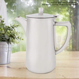 Stainless Steel Pitcher with Handle, Water Pitcher 68oz 2.0 Liter Large Capacity Water Kettle with Lid for Hot/Cold Beverages Tea Milk Juice