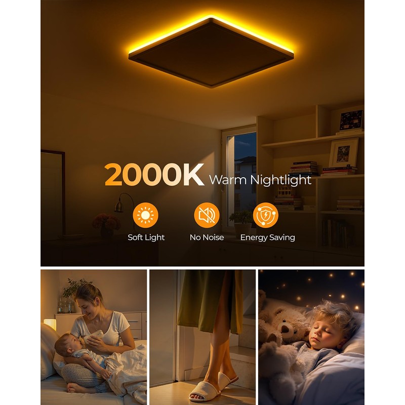 BLNAN LED Flat Ceiling Light, 18 W Ceiling Light with