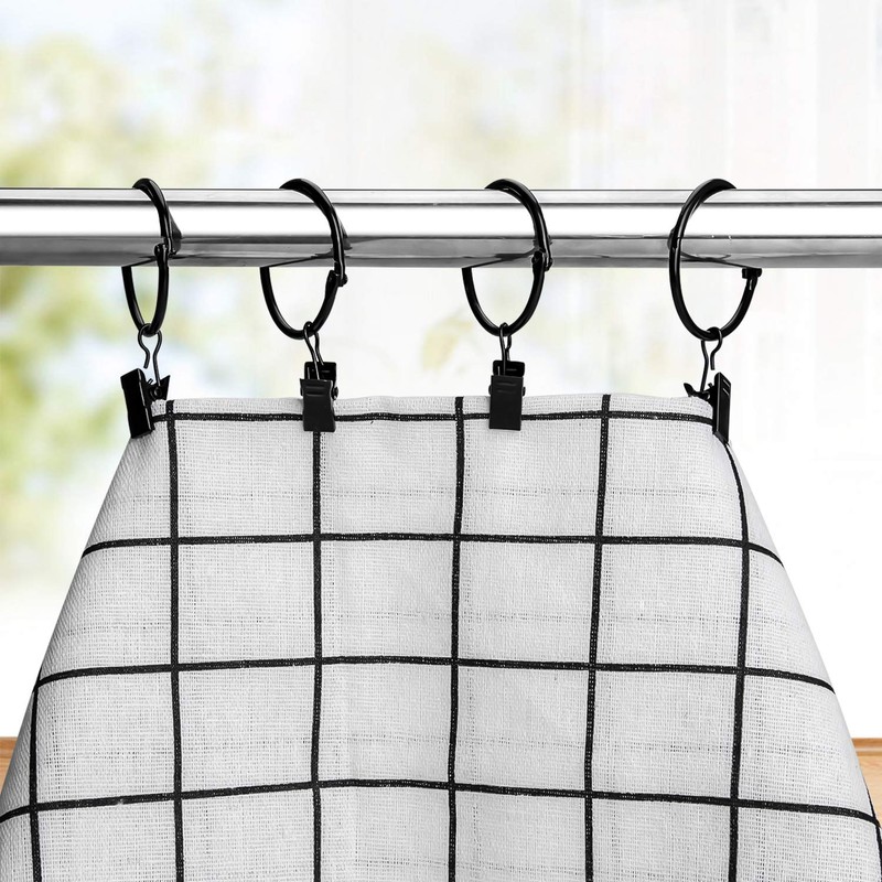 KaiYi Curtain Ring Clips, Curtain Clip Hooks Opening Design, 39mm