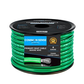 6 Gauge Primary Boat Cable - 16 ft Marine Grade Wire Tinned Oxygen-Free Copper - 6 AWG UL 1426 Standard PVC Wire for Boat, Automotive, Speakers, Camper & Trailers