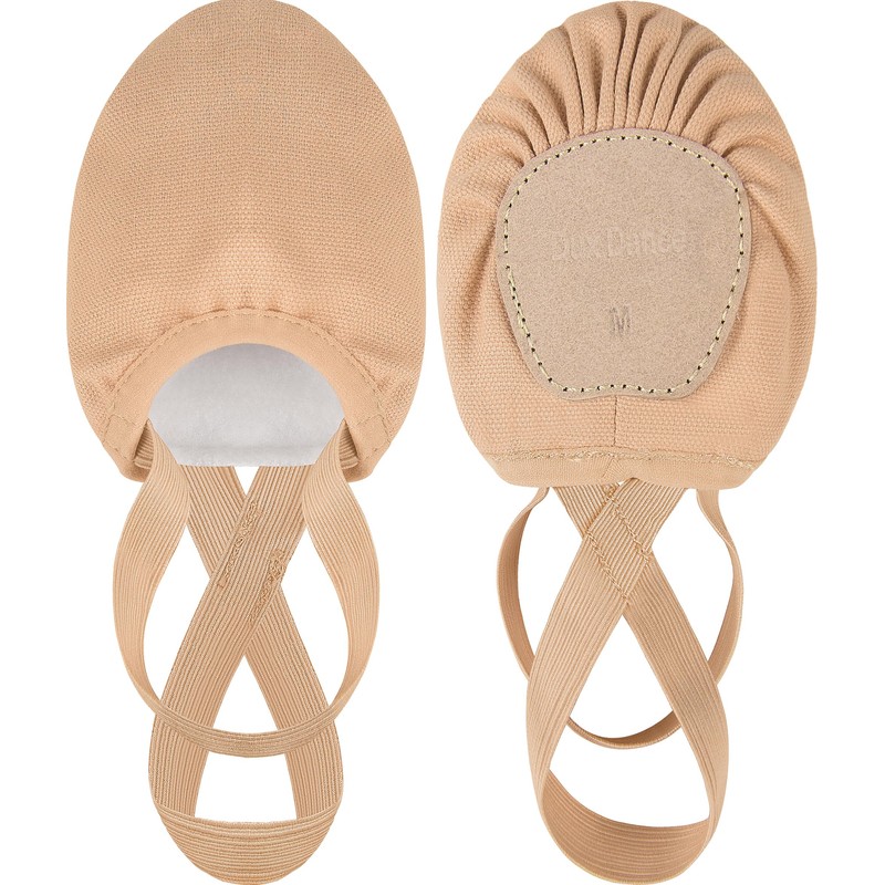 Tegmk Women's Stretch Canvas Half Dance Soles Pirouette Lyrical Turners