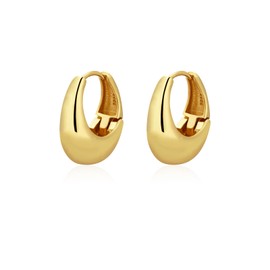 Chunky Gold Statement Earrings Gold Geometric Drop Earrings for Women Fashion Jewelry Gift (Gold)