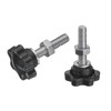 sourcing map 8pcs Star Clamping Knobs with Nuts Washers, M6