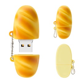 BORLTER CLAMP 32GB USB Stick Cute Flash Drive Bread Shaped Memory Stick Novelty USB Drive Pendrive Thumb Drive Gift for External data Storage