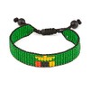 Zambia Flag Bracelet: Handmade Bracelet,Adjustable Beaded Boho-Style Rope Bangle with