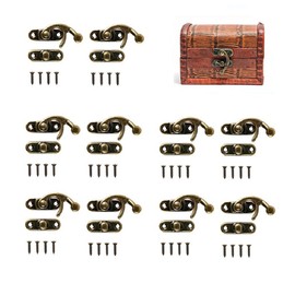 Antique Bronze Tone Right Latch Hook with Screws, DIY Bag Hasp, Wooden Jewellery Box Decoration, 50 Sets