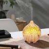 180ml Wood Grain Air Humidifier USB Charging Colorful Lights Air