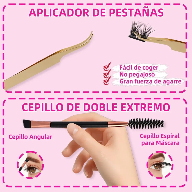 Kit De Extensiones De Pestañas 3d Volumen D-8-18mm Esponjoso